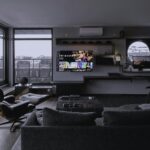Modern luxury penthouse interior with smart home technology