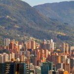 Medellín cityscape with mountains in the background